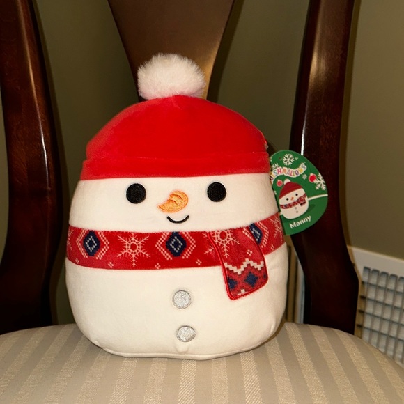 8” Manny the Snowman NWT Squishmallow - Picture 1 of 3